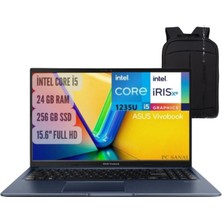 Asus Vivobook X1502ZA-EJ1644 Intel Core I5-1235U 24GB 256GB SSD 15.6" Freedos Fhd Dizüstü Bilgisayar + Notebook Çanta