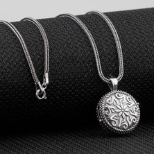 Takılingo 925 Ayar Gümüş Çift Taraflı El Işlemeli Açılabilir Erkek Kolye