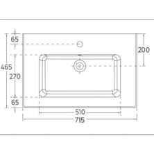 Isvea Sistemat Flat Lavabo 71 cm
