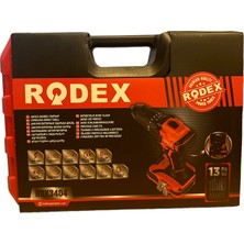 Rodex RDX3404 Akülü Darbeli Matkap+13 Adet Aksesuar