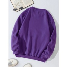 Ginevra Kadın Oversize Bisiklet Yaka Basic Düz Sweatshirt