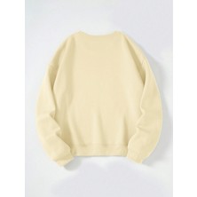 Ginevra Kadın Oversize Bisiklet Yaka Basic Düz Sweatshirt