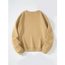 Ginevra Kadın Oversize Bisiklet Yaka Basic Düz Sweatshirt