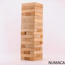 Numaca 54 Parça Denge Oyunu Jenga Ahşap Denge Zeka ve Strateji Oyunu Büyük Boy Eğitici Oyuncak