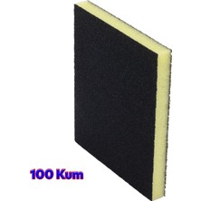 Badem10 Yassı Sünger Zımpara 9.5 x 12.5 cm Takoz Blok Flex Taşlama Ahşap El Zımparası 100 Kum 1 Adet