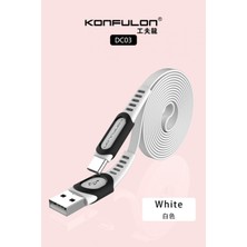 Konfulon Dc-03 Süper Hızlı Type-C Kablo 1m 2.4A - Beyaz 109008