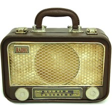 Moryconcept Dekoratif Metal Radyo Bavul