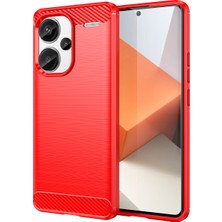 Laimtop Xiaomi Redmi Note 13 Pro+ Için Yumuşak Karbon Fiber Fırçalanmış Tpu Telefon Kılıfı  (Yurt Dışından)