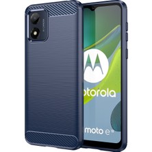 Laimtop Motorola Moto E13 Için Yumuşak Karbon Fiber Fırçalanmış Tpu Telefon Kılıfı  (Yurt Dışından)