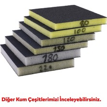 Badem10 Yassı Sünger Zımpara 9.5 x 12.5 cm Takoz Blok Flex Taşlama Ahşap El Zımparası 180 Kum 1 Adet