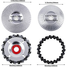 Passing 4 Adet Açı Öğütücü Disk Ahşap Oyma Diski Tungsten Taşlama Tekerlek Öğütücü Zincir Disk Ahşap Kesim Parlatma Tekerleği Plaka (Yurt Dışından)