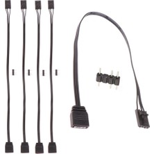 Passing Corsair 4pın Rgb Için 5 Adet Standart Argb 3-Pin 5 V Adaptör Konnektörü Rgb Kablosu 25 cm (Yurt Dışından)