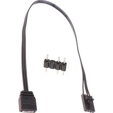 Passing Corsair 4pın Rgb Için 5 Adet Standart Argb 3-Pin 5 V Adaptör Konnektörü Rgb Kablosu 25 cm (Yurt Dışından)