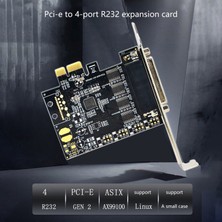 Passing Pcı-E Seri Bağlantı Noktası Kartı Pcı-E'den 4 Seri Bağlantı Noktasına RS232 9-Pin Endüstriyel Kontrol 4 Bağlantı Noktalı Genişletme Kartı AX99100 Hatlı (Yurt Dışından)