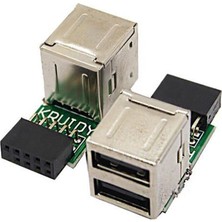 Passing 2 Adet Dahili Anakart 9pin 2 Port USB 2.0 Dişi Adaptör Dönüştürücü Anakart Pcb Kartı Kart Genişletici (Yurt Dışından)