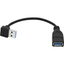 Passing USB 3.0 Açı 90 Derece Uzatma Kablosu Erkek - Dişi Adaptör Kablosu Veri Aşağı (Yurt Dışından)