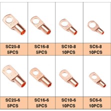 Passing 60PCS Sc6-25 Serisi Yuvarlak Soğuk Sıkma Terminali Konnektörleri Bakır Burun Teli Konnektörleri Altın (Yurt Dışından)