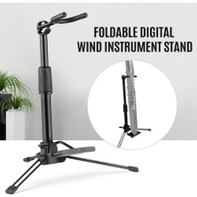 Passing Katlanabilir Dijital Üflemeli Çalgı Standı Ayarlanabilir Metal Aerophone Tutucu Müzik Aleti Standı (Yurt Dışından)