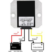 Passing Dc-Dc Dönüştürücü 12V Adım Kadar 24V 3A 72W Araba Güç Dönüştürücü Regülatörü Su Geçirmez Evrensel Dönüştürücü (Yurt Dışından)