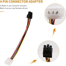 Passing Pcıe Pcı Express Adaptörü Için 4-Pin Erkek - 6-Pin Dişi Soket Güç Kablosu (Yurt Dışından)