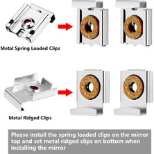 Passing 12 Adet Yaylı Ayna Askı Klipsi Vidalı Ayna Montaj Klipsi Aletler (Yurt Dışından)