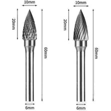 Passing 2 Adet G Tipi 10MM Kesme Çapı Alüminyum Kesme Tungsten Karbür Çapak Dosyası 1/4 Shank ile Döner Alet Veya Kalıp Öğütücü Için (Yurt Dışından)