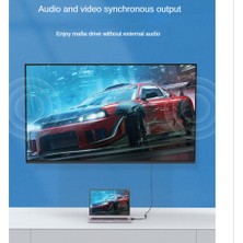 Passing HDMI Uyumlu Erkek - Displayport Dişi Dönüştürücü Kablosu 4K @ 60Hz HDMI - Dp Dönüştürücü Adaptör Kablosu ile Uyumlu (Yurt Dışından)