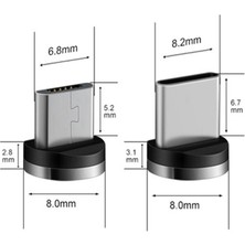 Passing USB Manyetik Şarj Kablosu, Manyetik Şarj Kablosu 540° Dönebilen Manyetik Telefon Şarj Cihazı (6,6ft) (Yurt Dışından)