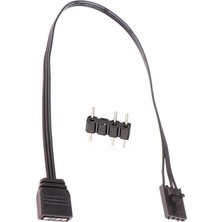Passing Corsair 4pın Rgb Için 2 Adet Standart Argb 3-Pin 5 V Adaptör Konnektörü Rgb Kablosu 25 cm (Yurt Dışından)