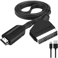 Passing Wııstar HDMI Uyumlu Scart Adaptörü Video Ses Dönüştürücü Pal/ntsc Hd Tv DVD Kutusu Sinyali Lüks Dönüştürücü Aksesuarları (Yurt Dışından)