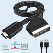 Passing Wııstar HDMI Uyumlu Scart Adaptörü Video Ses Dönüştürücü Pal/ntsc Hd Tv DVD Kutusu Sinyali Lüks Dönüştürücü Aksesuarları (Yurt Dışından)