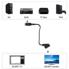 Passing Wııstar HDMI Uyumlu Scart Adaptörü Video Ses Dönüştürücü Pal/ntsc Hd Tv DVD Kutusu Sinyali Lüks Dönüştürücü Aksesuarları (Yurt Dışından)