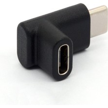 Passing 90 Derece Tip C Adaptör, USB C Erkek - Dişi Adaptör Yukarı ve Aşağı Açılı Usb-C Adaptör USB 3.1 Tip-C Konnektör (Yurt Dışından)