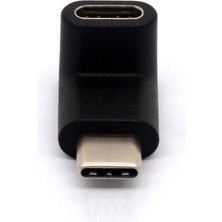 Passing 90 Derece Tip C Adaptör, USB C Erkek - Dişi Adaptör Yukarı ve Aşağı Açılı Usb-C Adaptör USB 3.1 Tip-C Konnektör (Yurt Dışından)