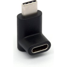 Passing 90 Derece Tip C Adaptör, USB C Erkek - Dişi Adaptör Yukarı ve Aşağı Açılı Usb-C Adaptör USB 3.1 Tip-C Konnektör (Yurt Dışından)