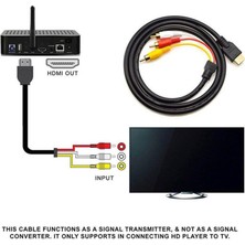 Passing HDMI Uyumlu Rca Kablosu, 1080P 5ft/hdmı Uyumlu Erkek 3-Rca Video Ses Av Kablosu Konektör Adaptörü Tv Hdtv Için (Yurt Dışından)