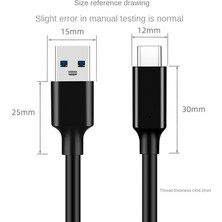 Passing Usb3.2 10GBPS Tip C Kablo USB A'dan Tip-C'ye 3.2 Veri Aktarımı USB C SSD Sabit Disk Kablosu Pd 60W 3A Hızlı Şarj 3.0,1m (Yurt Dışından)