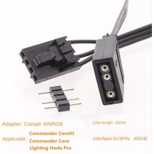 Passing Corsair 4pın Rgb'den Standart Argb'ye 3-Pin 5V Adaptör Konnektörü Rgb Kablosu 25CM (Yurt Dışından)