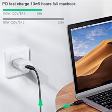 Passing Thunderbolt 4 Kablosu Için Usb4 40 Gbps USB Tip C'den Tip C'ye Pd 100 W 8 K Kablo Macbook Için Veri Aktarımı Usb-C Kablosu, 1 M (Yurt Dışından)