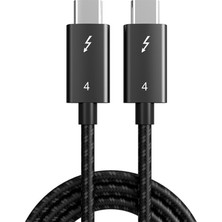 Passing Thunderbolt 4 Kablosu Için Usb4 40 Gbps USB Tip C'den Tip C'ye Pd 100 W 8 K Kablo Macbook Için Veri Aktarımı Usb-C Kablosu, 1 M (Yurt Dışından)