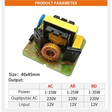 Passing 12V - 220V Yükseltme Güç Modülü 35W Dc-Ac Boost Inverter Modülü Çift Kanallı Ters Dönüştürücü Güçlendirici Modülü (Yurt Dışından)