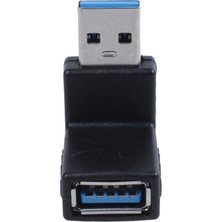 Passing 90 Derece USB 3.0 A Erkek - Dişi M/f Fiş Adaptörü Konnektörü Siyah (Yurt Dışından)