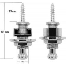 Passing Premium Gitar Askısı Kilitleri ve Düğmeleri Güvenlik Hızlı Açılan Askı Kilitleri Askı Tutucu Sistemi Nikel (2'li Paket) (Yurt Dışından)
