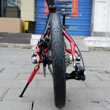 Passing Katlanır Bisiklet Kickstand K3 Dahon 412 Yan Braket Ultra Hafif Alüminyum Alaşımlı Park Braketi Kırmızı (Yurt Dışından)