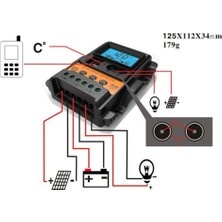 Passing 30A Solar Şarj Regülatörü 12V24V Güneş Paneli Pil Kontrol Cihazı Regülatörü Otomatik 2 USB LCD Ekran Yük Boşaltıcı (Yurt Dışından)