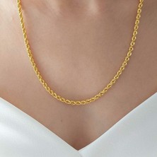 14 Ayar Altın Halat Burgu Zincir 55 Cm 8.15 Gram 4mm