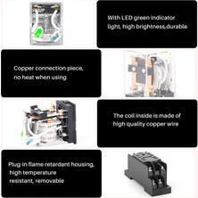 Passing 220/240V Ac Bobin Dpdt Güç Rölesi MY2NJ 8 Pin W Soket Tabanlı (Yurt Dışından)