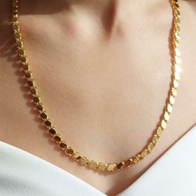 14 Ayar Altın Pullu Zincir 5mm 16.20 Gram 65cm