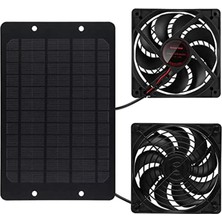 Passing Güneş Paneli Fan Kiti, 10W 12V Güneş Enerjili Fan Dış Mekan Su Geçirmez, 2m Uzun Kablolu Taşınabilir Vantilatör Egzoz Fanı (Yurt Dışından)