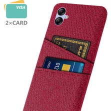 Cool-M Case Samsung Galaxy A05 4g Çizik Dirençli Pc+Kumaş Kartı Yuvaları Telefon Koruyucu Kabuk (Yurt Dışından)